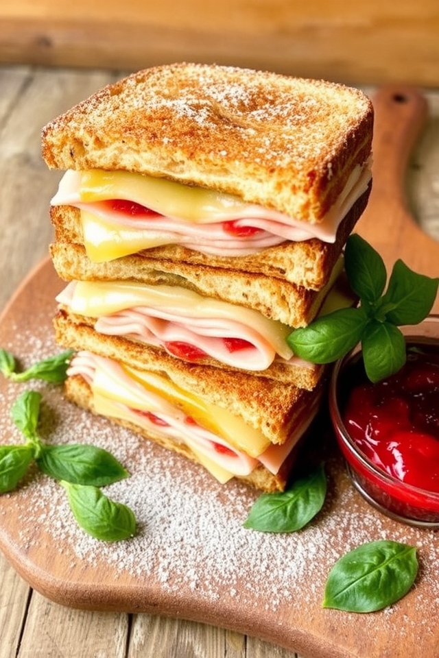 gourmet turkey pesto sandwich