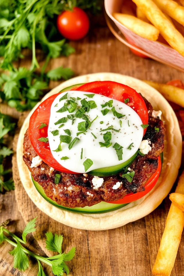 greek inspired savory burger delight