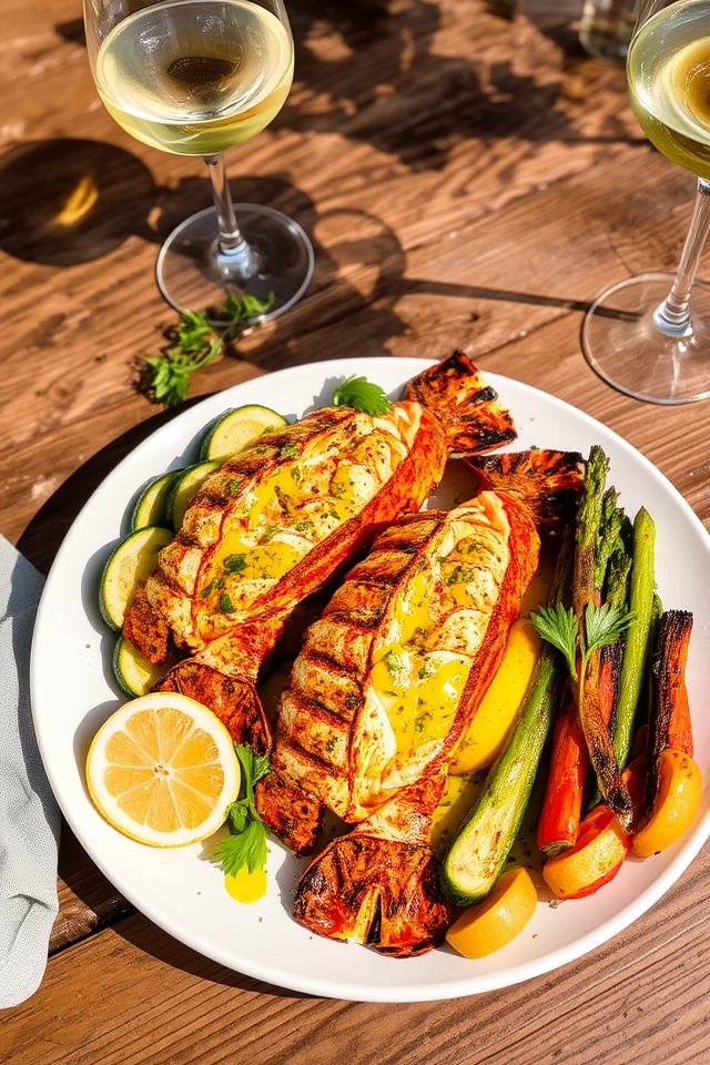 grilled lobster with marinade
