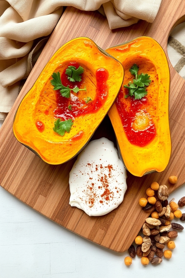 harissa squash with yogurt