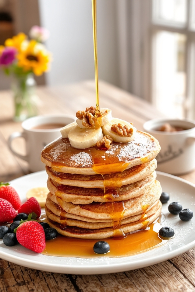 healthy banana oatmeal pancakes