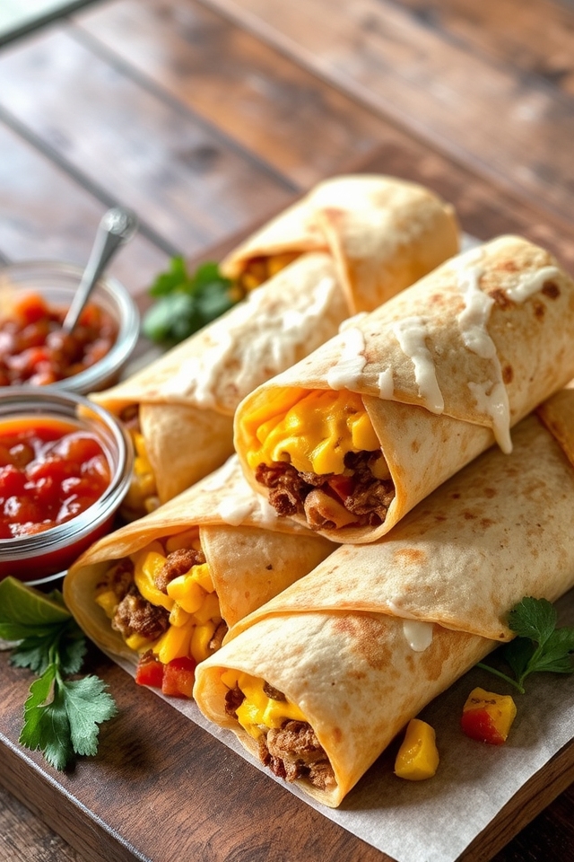 hearty corned beef burritos