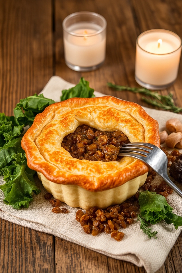 hearty lentil kale pot pie
