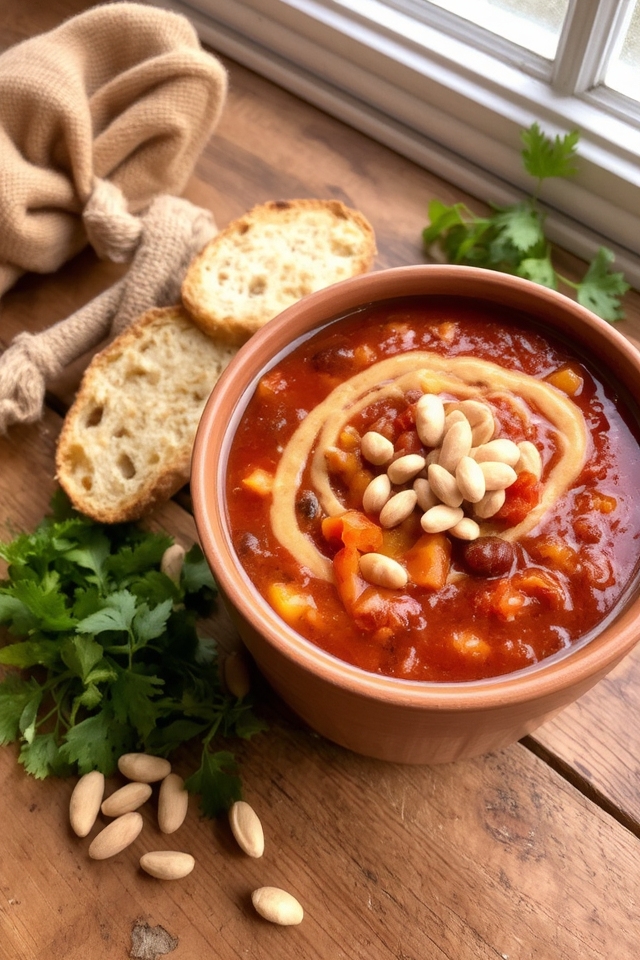 hearty peanut chili delight