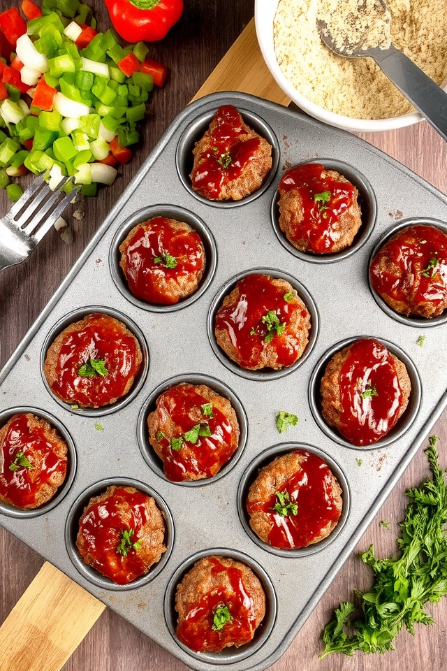 individual savory meatloaf portions