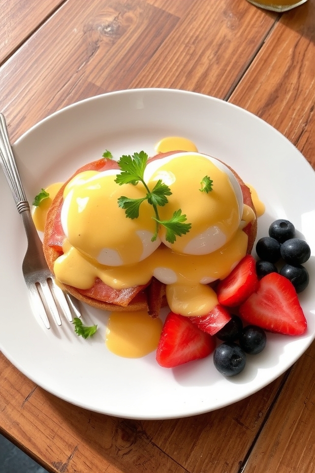 indulgent eggs benedict delight