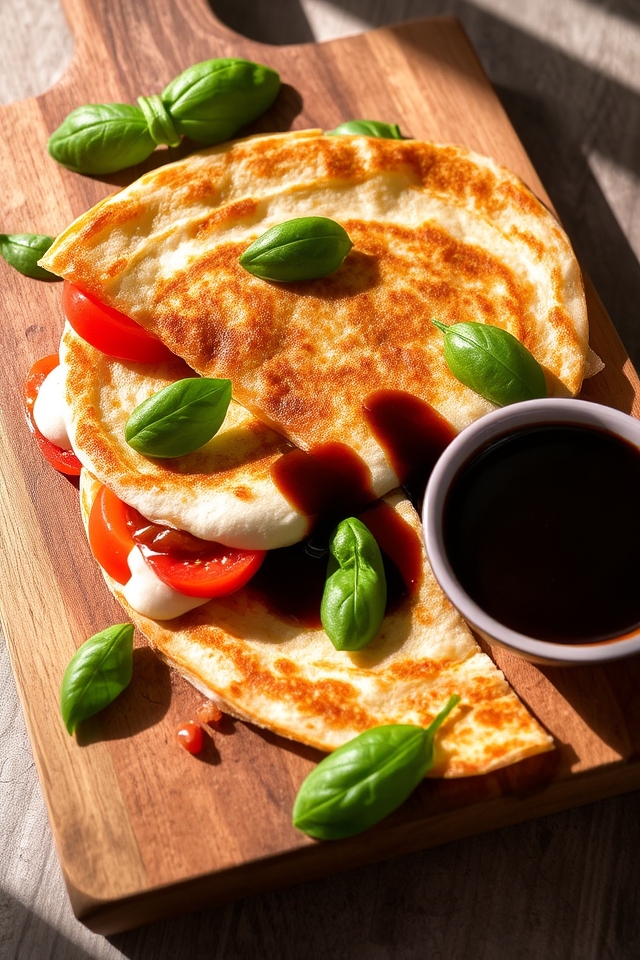 italian inspired grilled quesadilla
