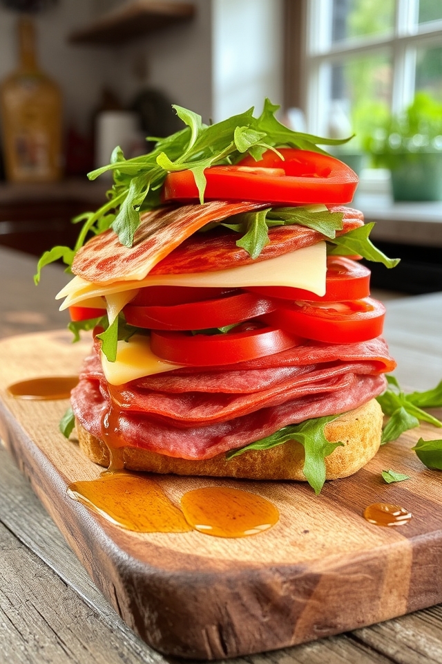 italian salami sandwich delight