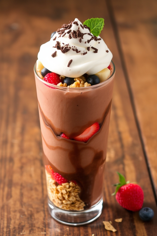 layered chocolate milk delight
