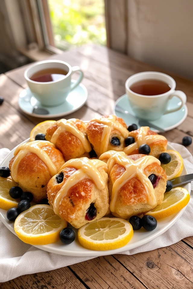 lemon blueberry spiced buns
