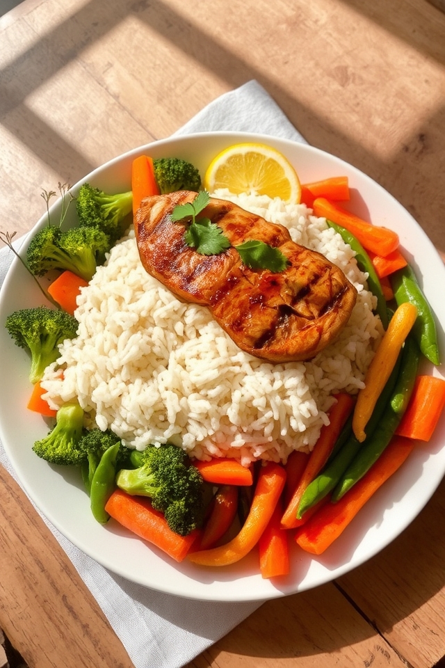 lemon chicken with jasmine rice
