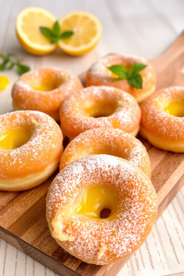 lemon filled fluffy donuts