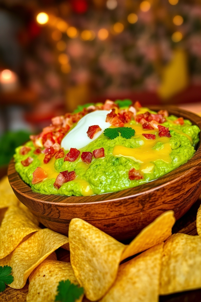 loaded guacamole party dip
