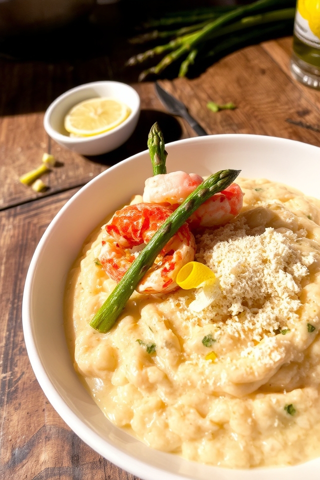 lobster asparagus risotto delight