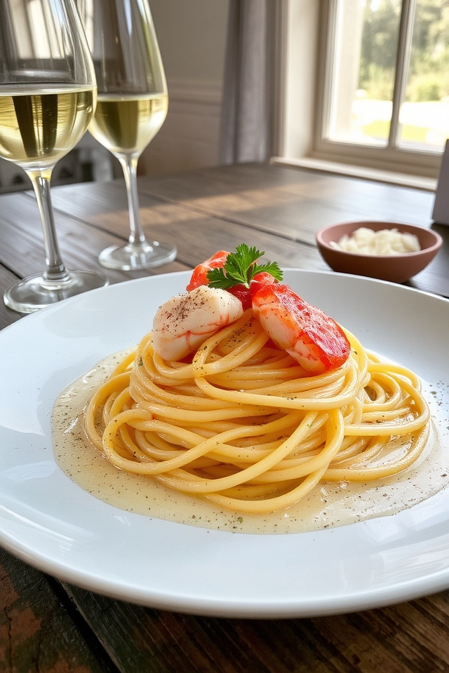 lobster linguine white wine sauce