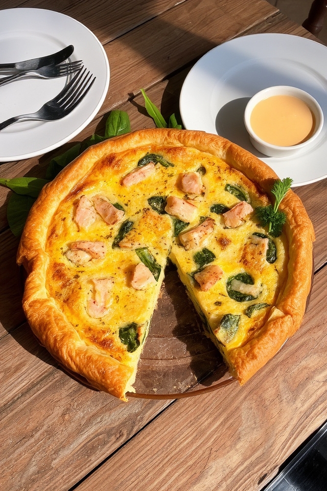 lobster spinach quiche delight