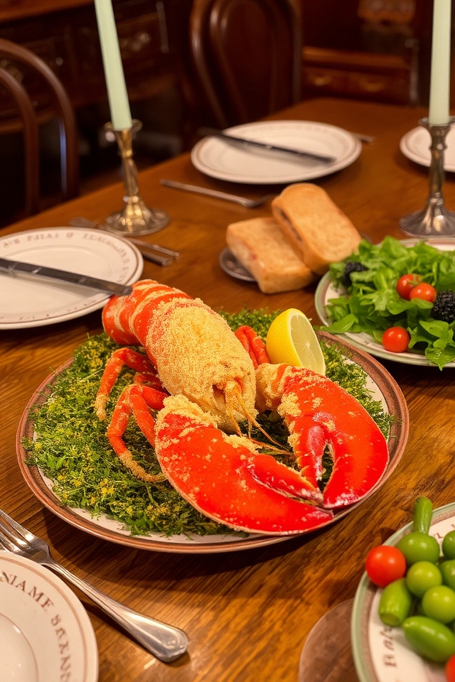lobster topped with breadcrumbs