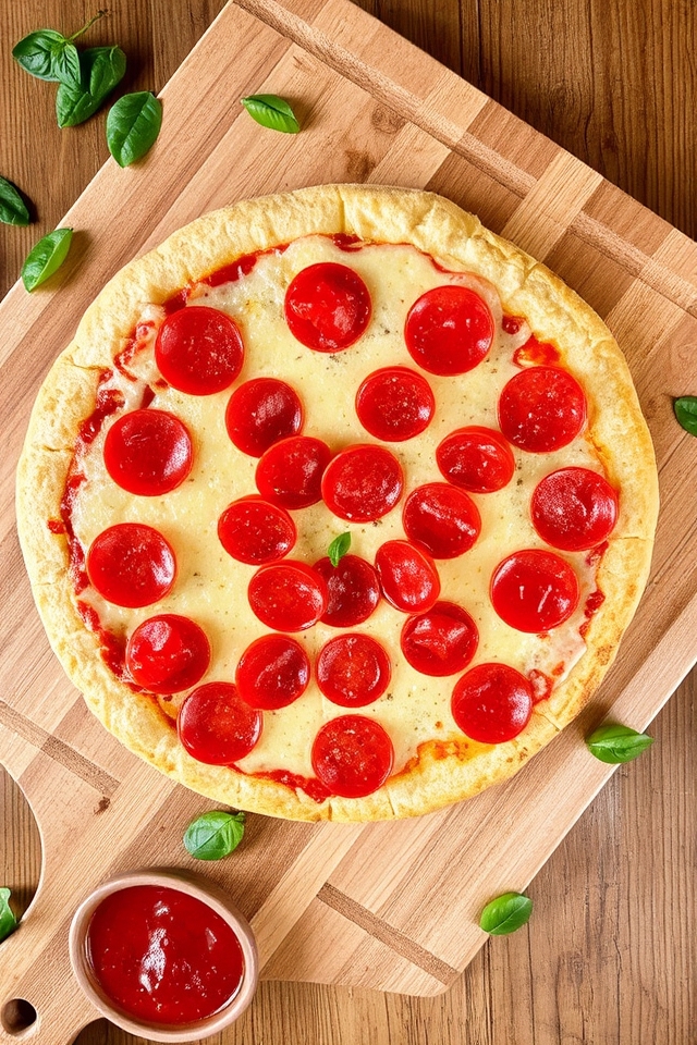 low carb pepperoni pizza
