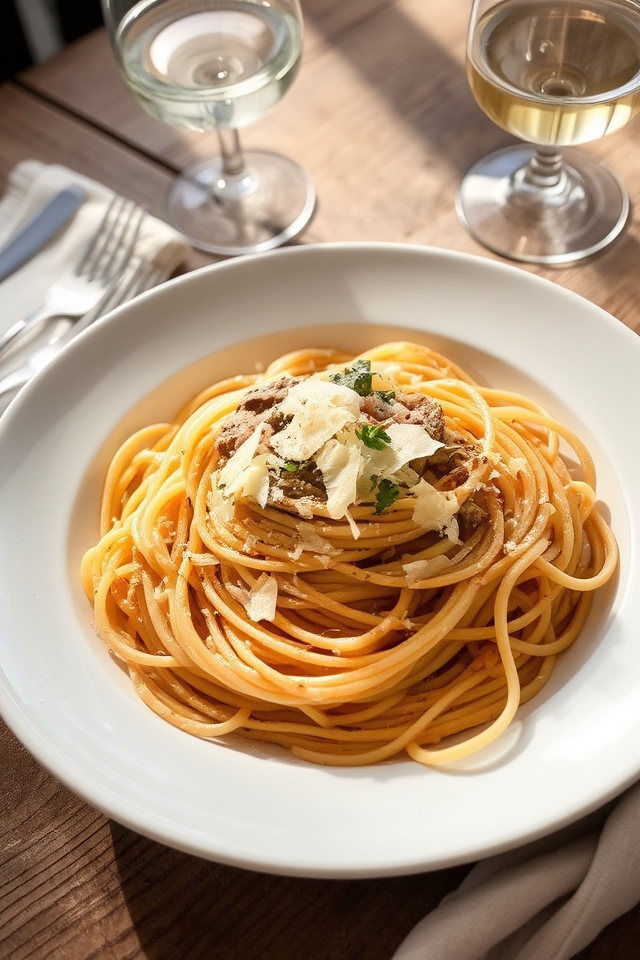 luxurious truffle infused pasta