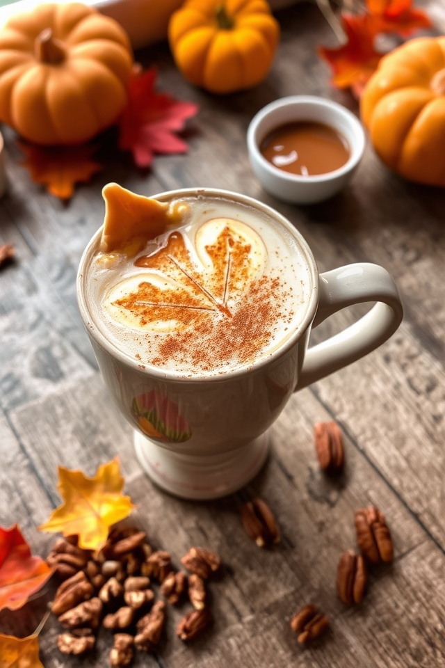 maple infused cozy autumn latte