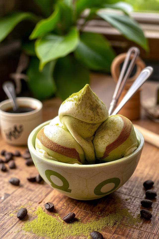 matcha coffee ice cream delight