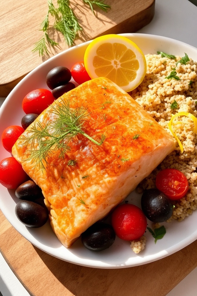 mediterranean flavored baked salmon