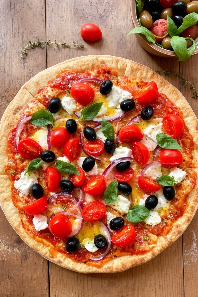 mediterranean flavors in pizza
