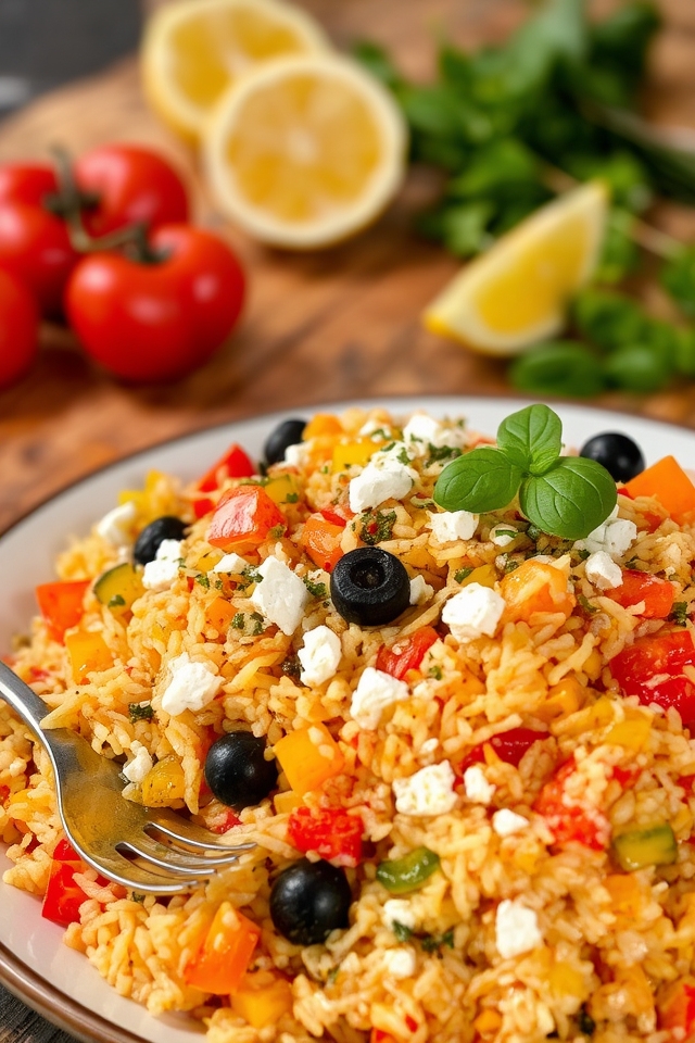 mediterranean inspired fried rice