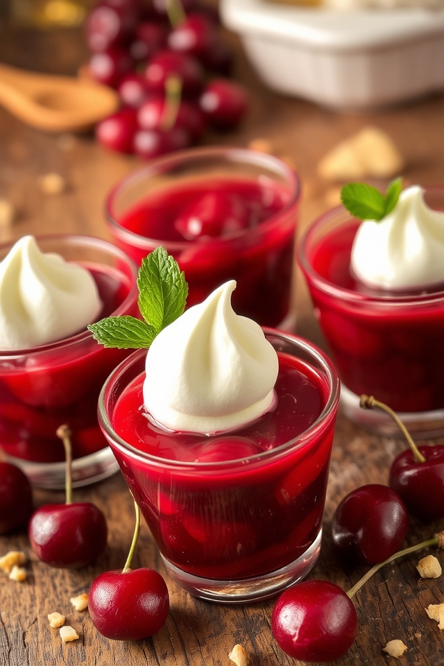 mini cherry dessert cups