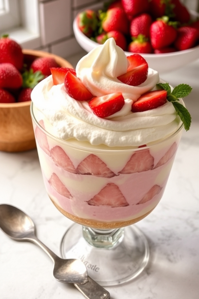 no bake strawberry cream dessert