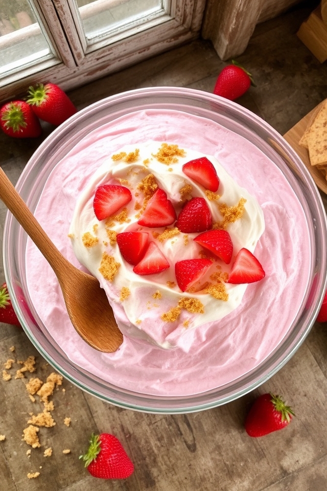 no bake strawberry dessert fluff