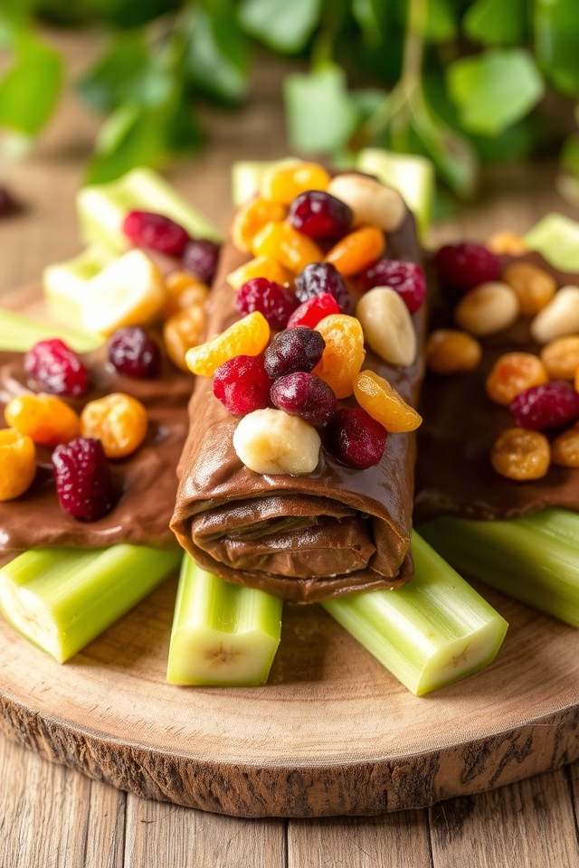 nutella celery sticks delight