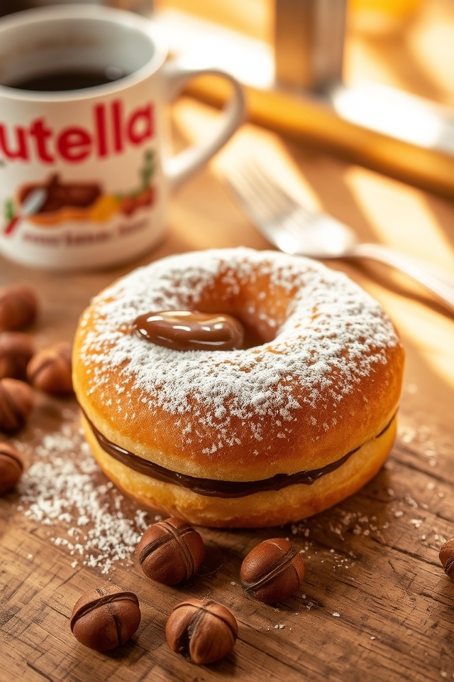 nutella filled donut delight