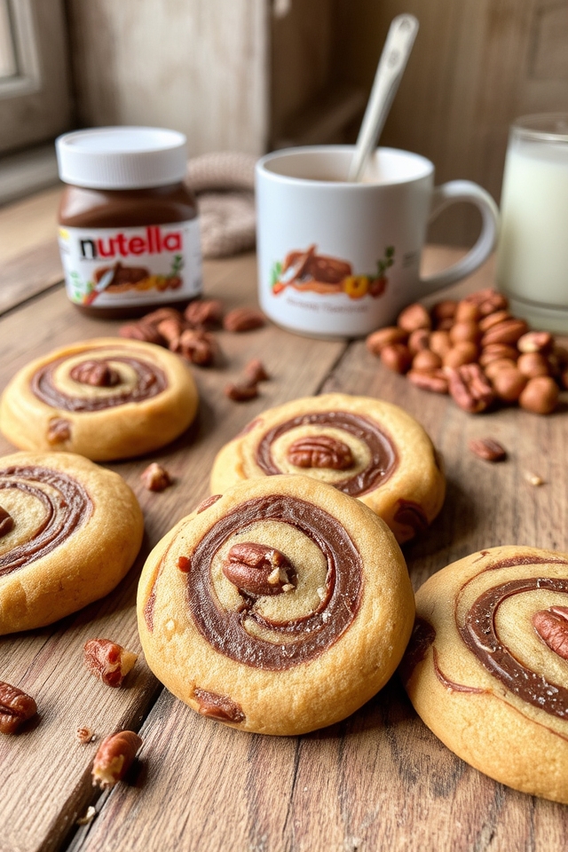 nutella pecan swirl cookies