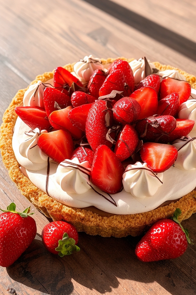 nutella strawberry cream pie