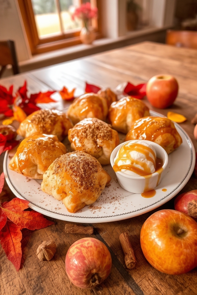 nutmeg spiced apple dumplings