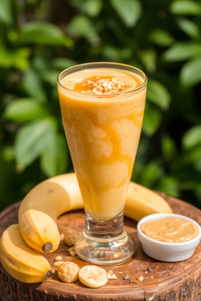 nutritious peanut banana smoothie