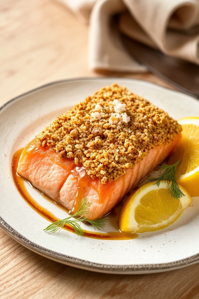 nutty crusted salmon delight