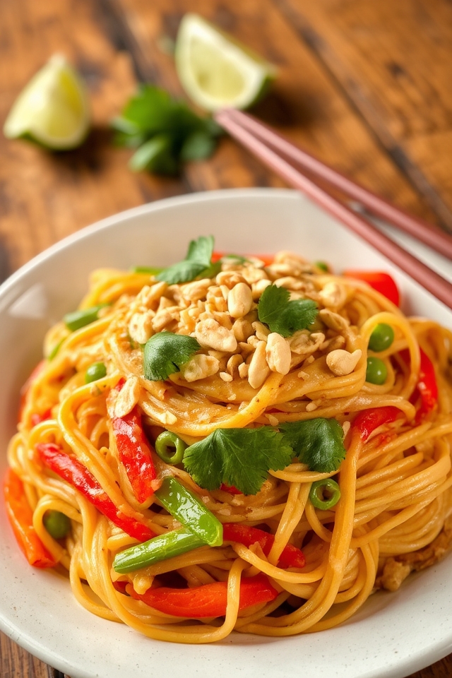 peanut sauce linguine delight