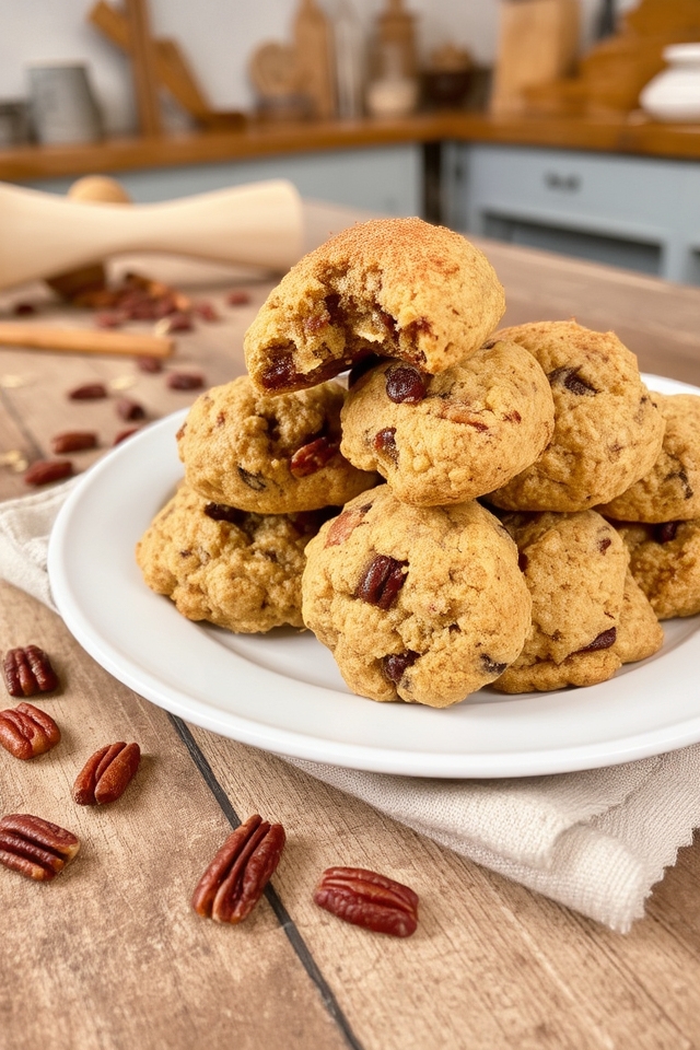 pecan oat cookies delightfully chewy