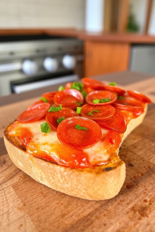 pepperoni pizza cheese toast