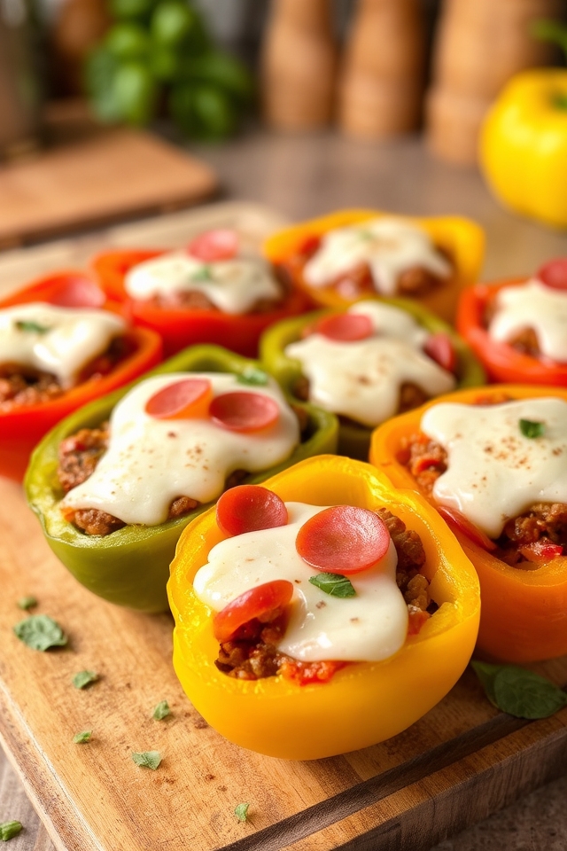 pepperoni pizza stuffed peppers