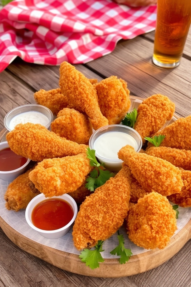 perfectly seasoned crunchy chicken