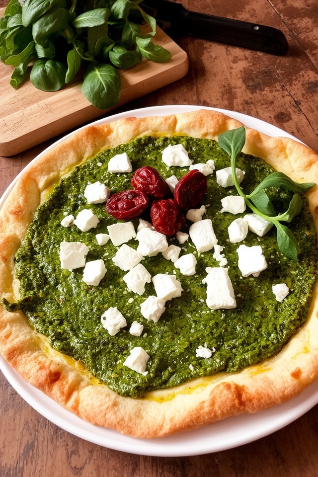 pesto goat cheese pizza delight