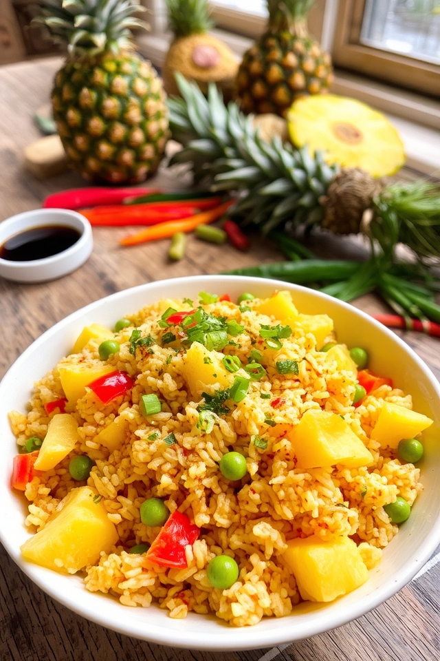 pineapple sweet savory fried rice