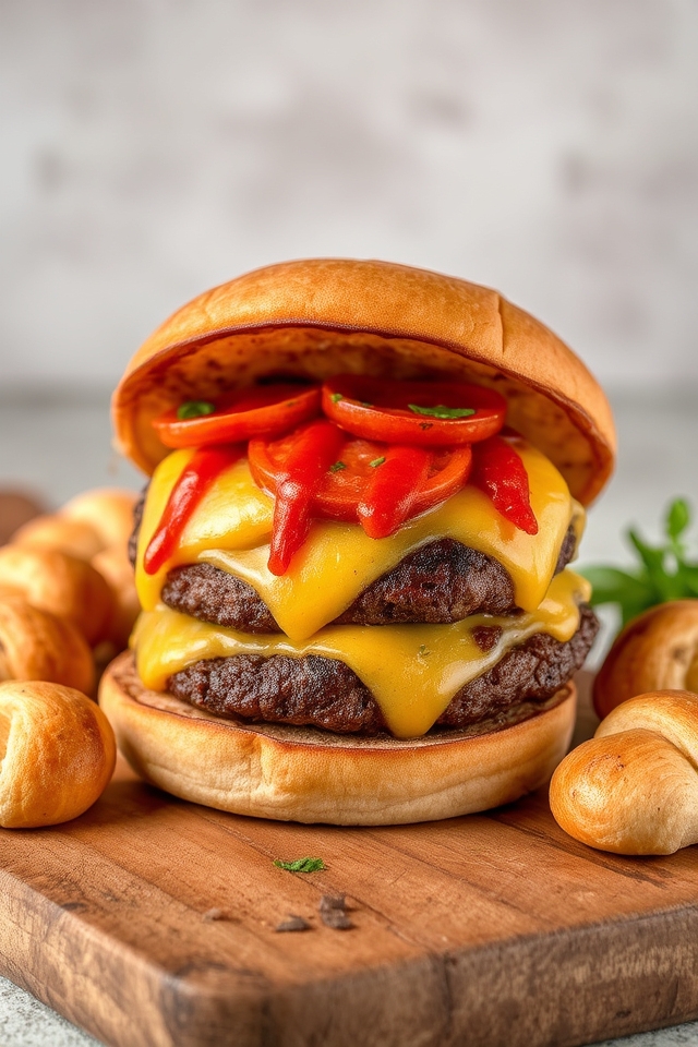 pizza inspired burger sensation
