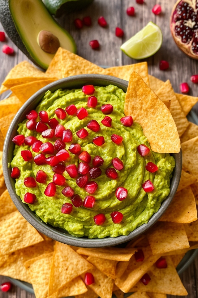 pomegranate enhanced avocado dip