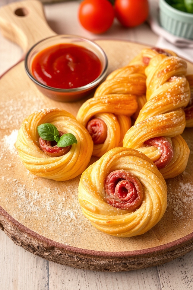 puff pastry salami twists