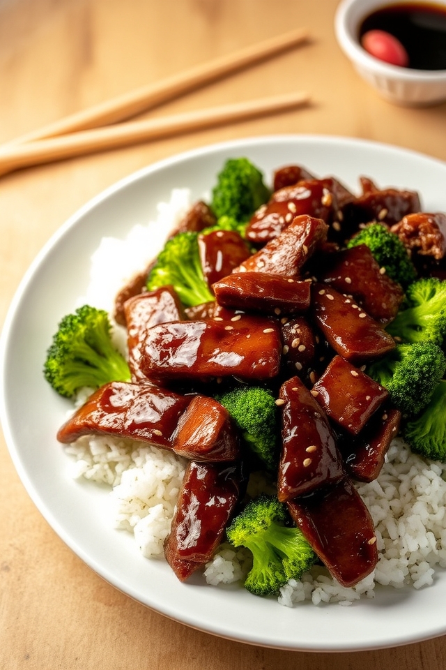 quick asian inspired beef dish
