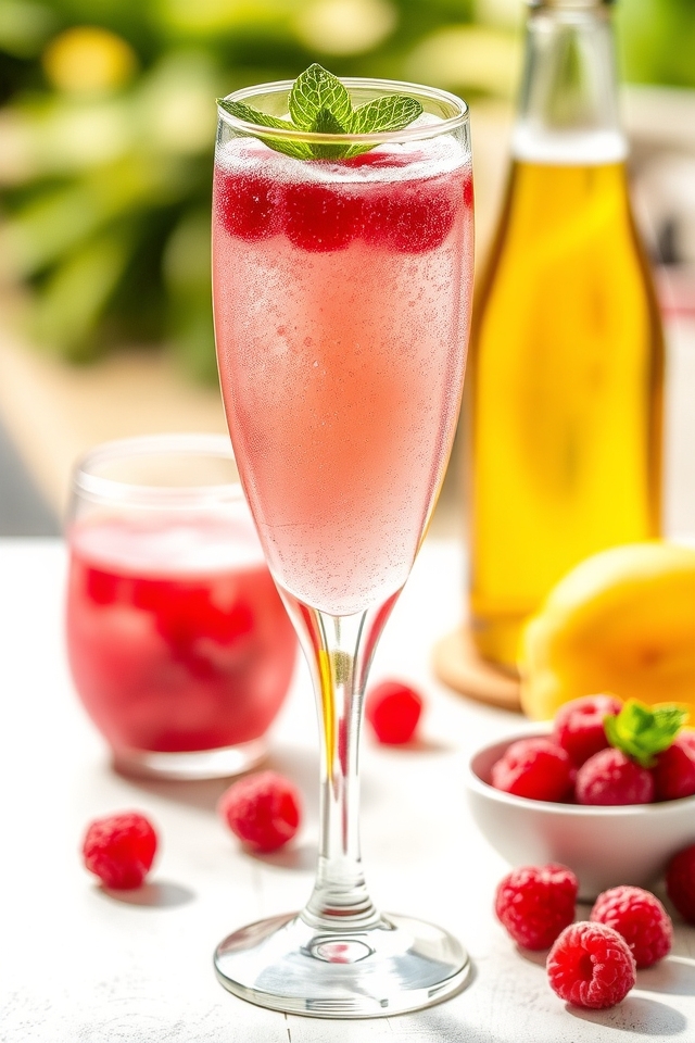 raspberry infused beer cocktail